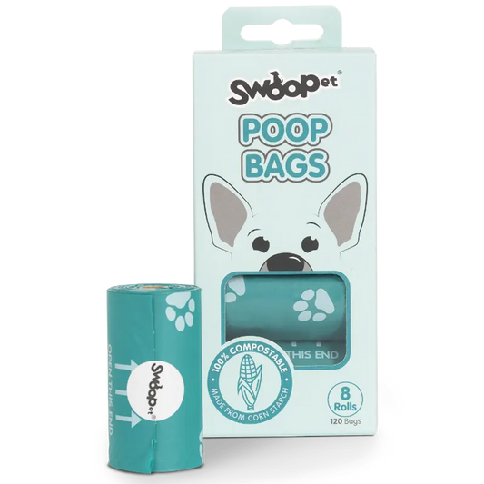 POOP BAGS - 100% Compostable 8 ROLLS